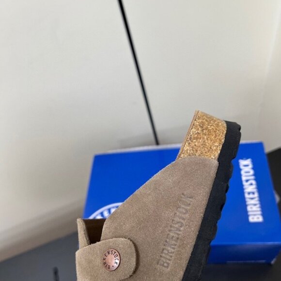 NWT Birkenstock Boston taupe suede mule clogs - Picture 7 of 8